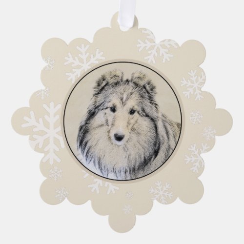 Shetland Sheepdog Painting _ Cute Original Dog Art Ornament Card