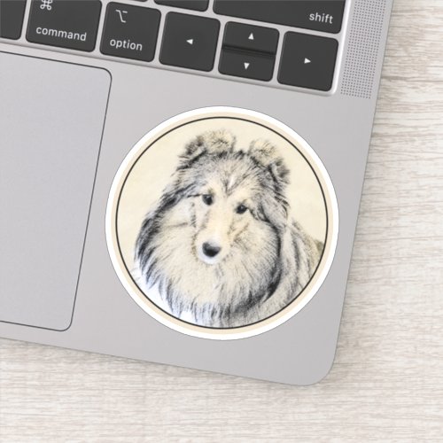 Shetland Sheepdog Painting _ Cute Original Dog Art Sticker