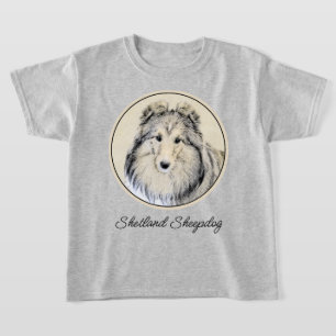 Shetland Sheepdog Painting - Cute Original Dog Art T-Shirt