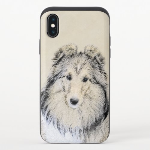 Shetland Sheepdog Painting _ Cute Original Dog Art iPhone X Slider Case