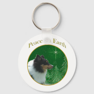 Shetland Sheepdog Peace Keychain
