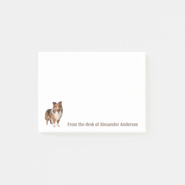 Shetland Sheepdog Personalize Notes (Front)