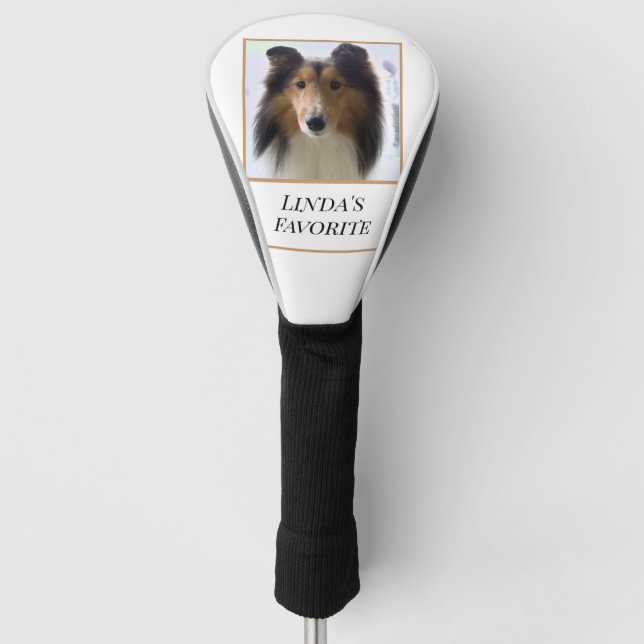 Shetland Sheepdog Personalized  Golf Head Cover (Front)