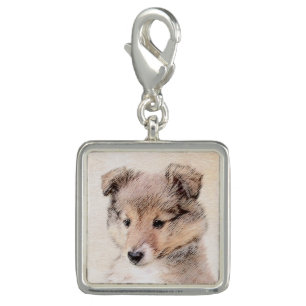 Shetland Sheepdog Puppy Painting Original Dog Art Charm