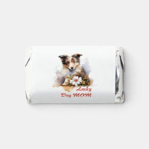 Shetland Sheepdog Puppy Pet Watercolor Flower Hershey's Miniatures