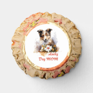 Shetland Sheepdog Puppy Pet Watercolor Flower Reese's Peanut Butter Cups