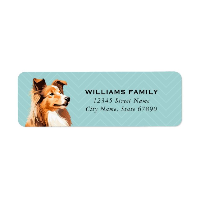 Shetland Sheepdog Return Address Labels (Front)