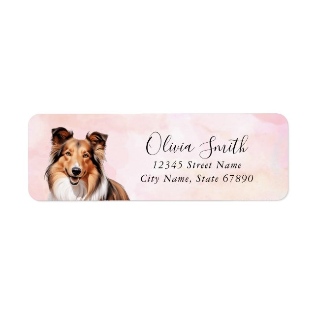 Shetland Sheepdog Return Address Labels (Front)