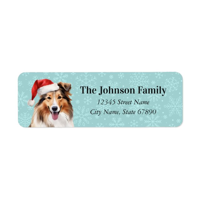 Shetland Sheepdog Return Address Labels (Front)