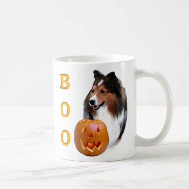 Shetland Sheepdog (sable) Boo Coffee Mug (Right)