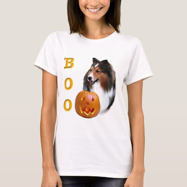 Shetland Sheepdog (sable) Boo T-Shirt (Front)