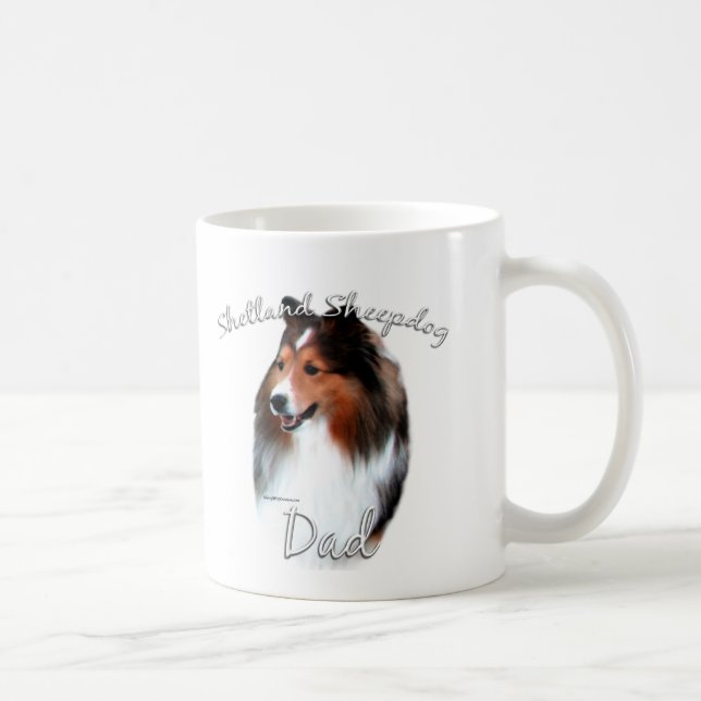 Shetland Sheepdog (sable) Dad 2 Coffee Mug (Right)