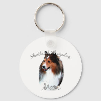 Shetland Sheepdog (sable) Mom 2 Keychain