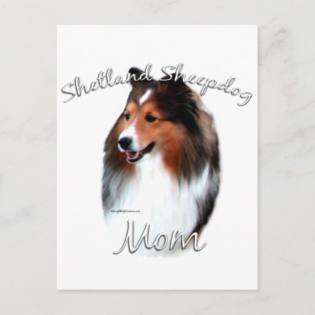 Shetland Sheepdog (sable) Mom 2 Postcard (Front)