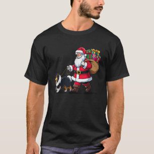 Shetland Sheepdog Santa Claus Funny Dog Christmas T-Shirt