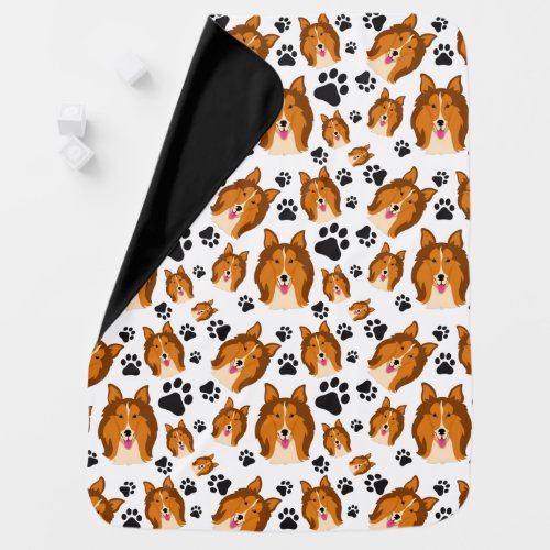 Shetland Sheepdog Scotland Sheltie Dog Puppy Paws Baby Blanket