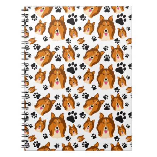 Shetland Sheepdog Scotland Sheltie Dog Puppy Paws Notebook