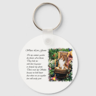 Shetland Sheepdog Sheltie Art Gifts Keychain