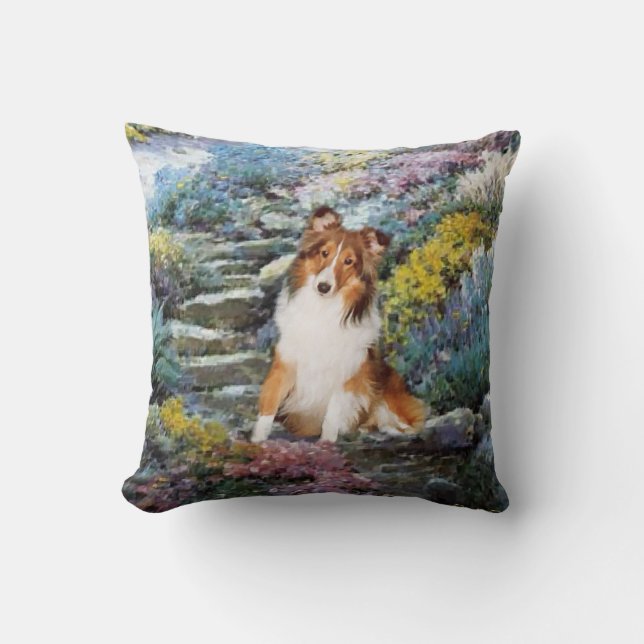 Shetland Sheepdog Sheltie Art Gifts Throw Pillow (Front)