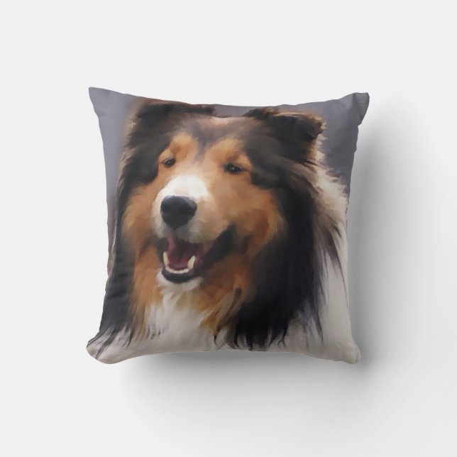 Shetland Sheepdog Sheltie Art Gifts Throw Pillow (Front)