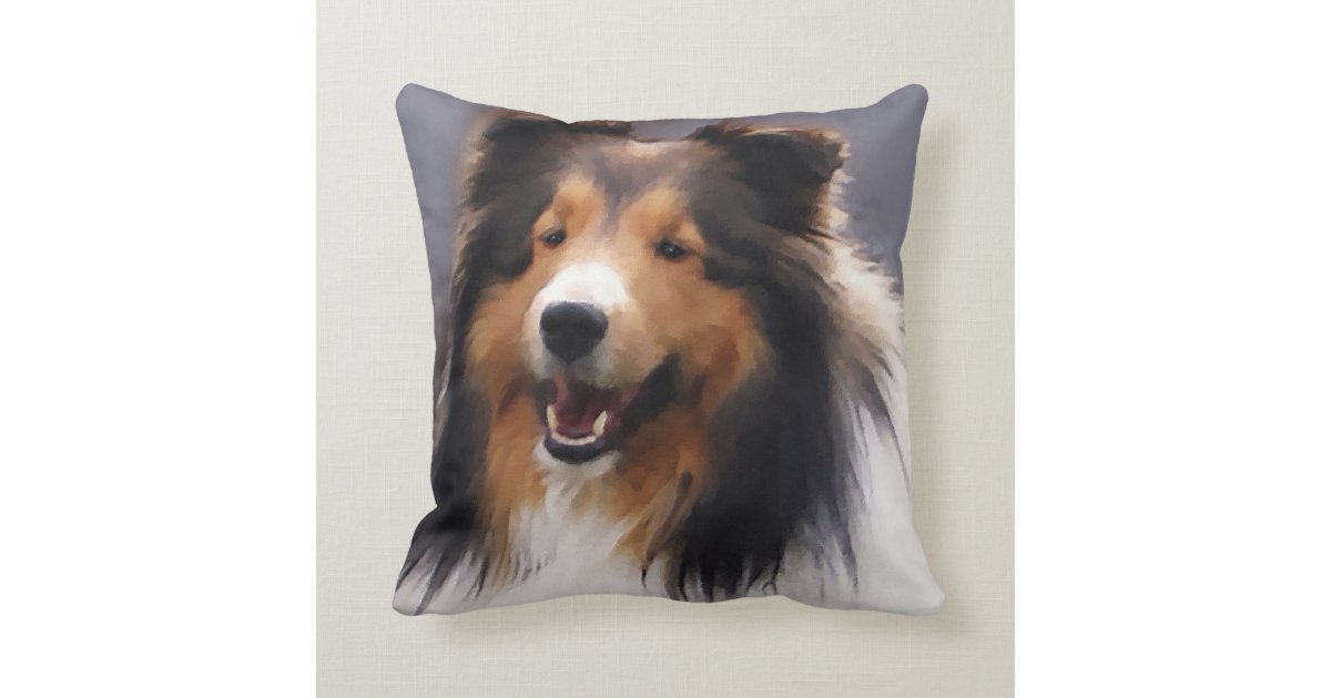 sheltie christmas pillow