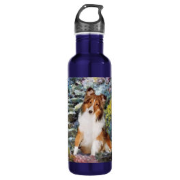 Shetland Sheepdog Sheltie Art Water Bottle
