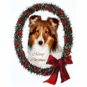 Shetland Sheepdog Sheltie Christmas Gifts Cutout