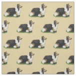 Shetland Sheepdog Sheltie Dog Art Fabric