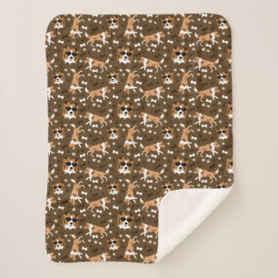 Shetland Sheepdog Sheltie Dog Pattern Sherpa Blank Blanket