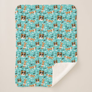 Shetland Sheepdog Sheltie Dog Pattern Sherpa Blank Blanket