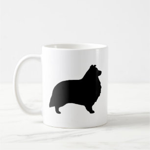 Shetland Sheepdog Sheltie Dog Silhouettes Coffee Mug