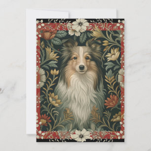 Shetland Sheepdog Sheltie Garden Tapestry Invites