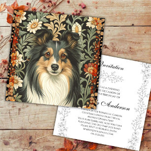 Shetland Sheepdog Sheltie Garden Tapestry Invites