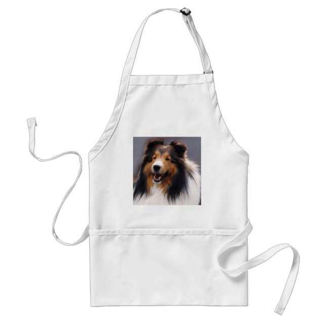 Shetland Sheepdog Sheltie Gifts Adult Apron (Front)
