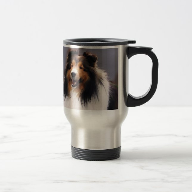 Shetland Sheepdog Sheltie Gifts Travel Mug (Right)