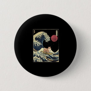 Shetland Sheepdog Sheltie Japanese Kanagawa Wave F Button