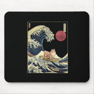 Shetland Sheepdog Sheltie Japanese Kanagawa Wave F Mouse Pad