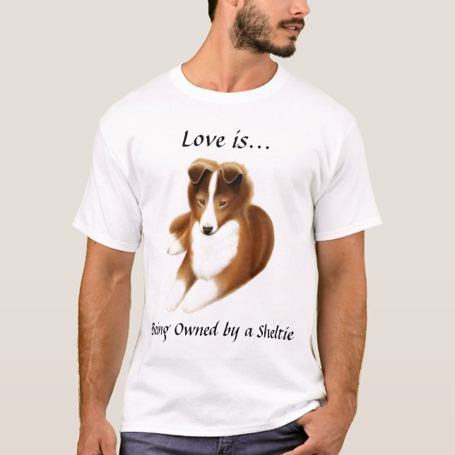Shetland Sheepdog Sheltie Love Shirt (Front)