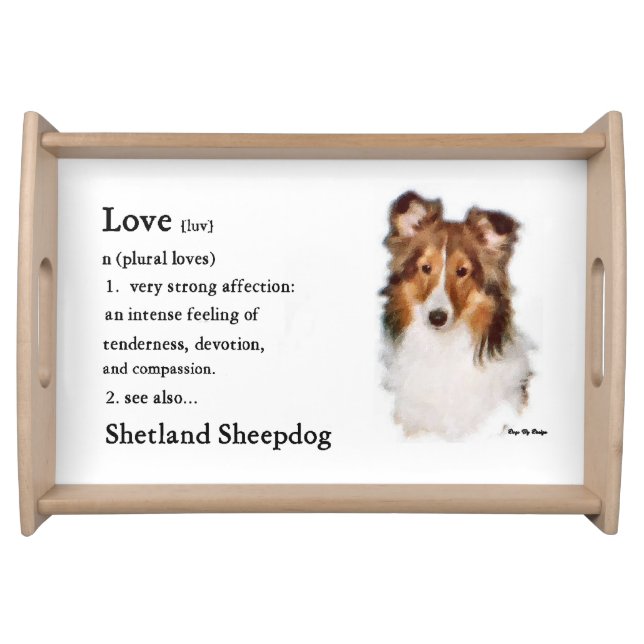 Shetland Sheepdog Sheltie Lovers Gifts Serving Tray (Front)