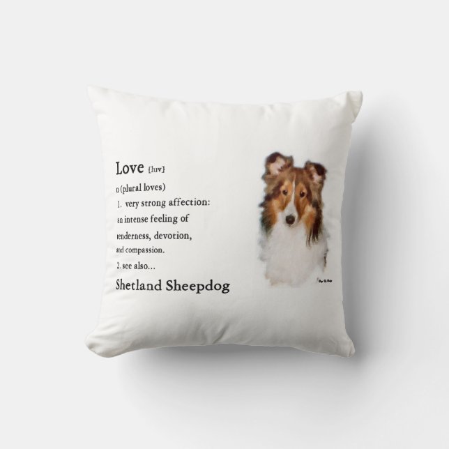 Shetland Sheepdog Sheltie Lovers Gifts Throw Pillow (Front)