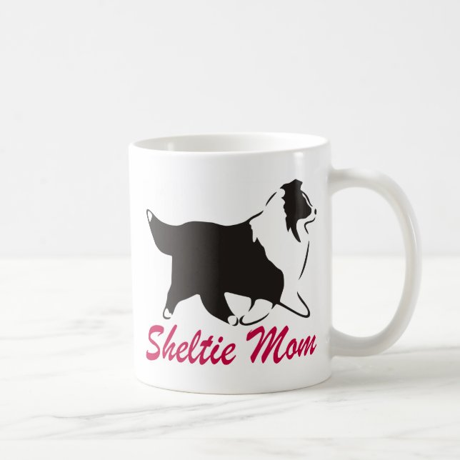 Shetland Sheepdog Sheltie Mom Coffee Mug (Right)
