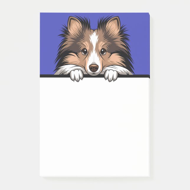 Shetland Sheepdog Sheltie Puppy Dog Lover Gifts Post-it Notes (Front)