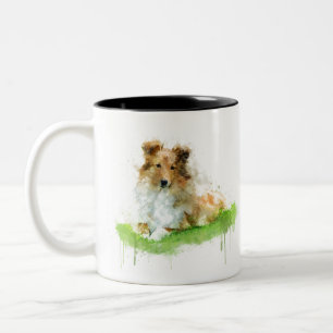 Shetland Sheepdog / sheltie Two-Tone Coffee Mug