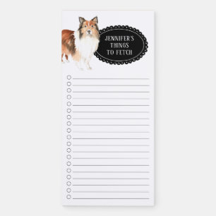 Shetland Sheepdog Shopping List Magnetic Notepad