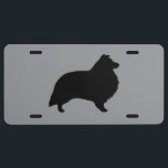 Shetland Sheepdog Silhouette License Plate<br><div class="desc"></div>