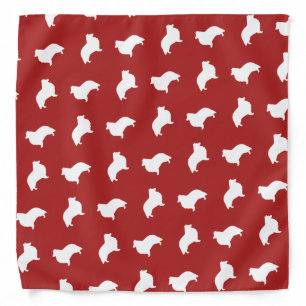 Shetland Sheepdog Silhouettes Pattern Bandana