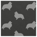Shetland Sheepdog Silhouettes | Shelties Pattern Fabric