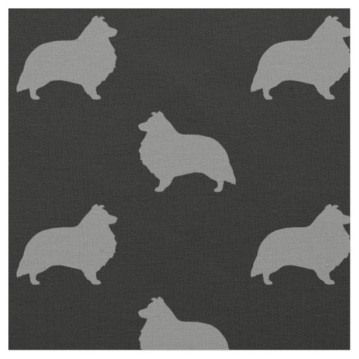 Shetland Sheepdog Silhouettes | Shelties Pattern Fabric