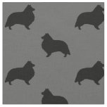 Shetland Sheepdog Silhouettes | Shelties Patterned Fabric
