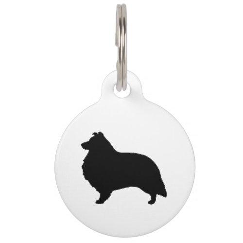 shetland sheepdog silo black pet ID tag